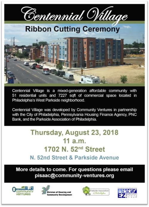 Centennial Village Ribbon Cutting Invite